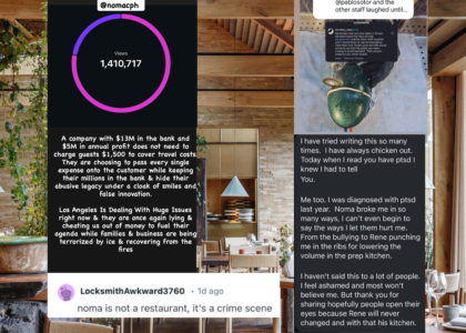 Las denuncias digitales en contra de Noma y la urgencia de romper el pacto en la industria gastronómica