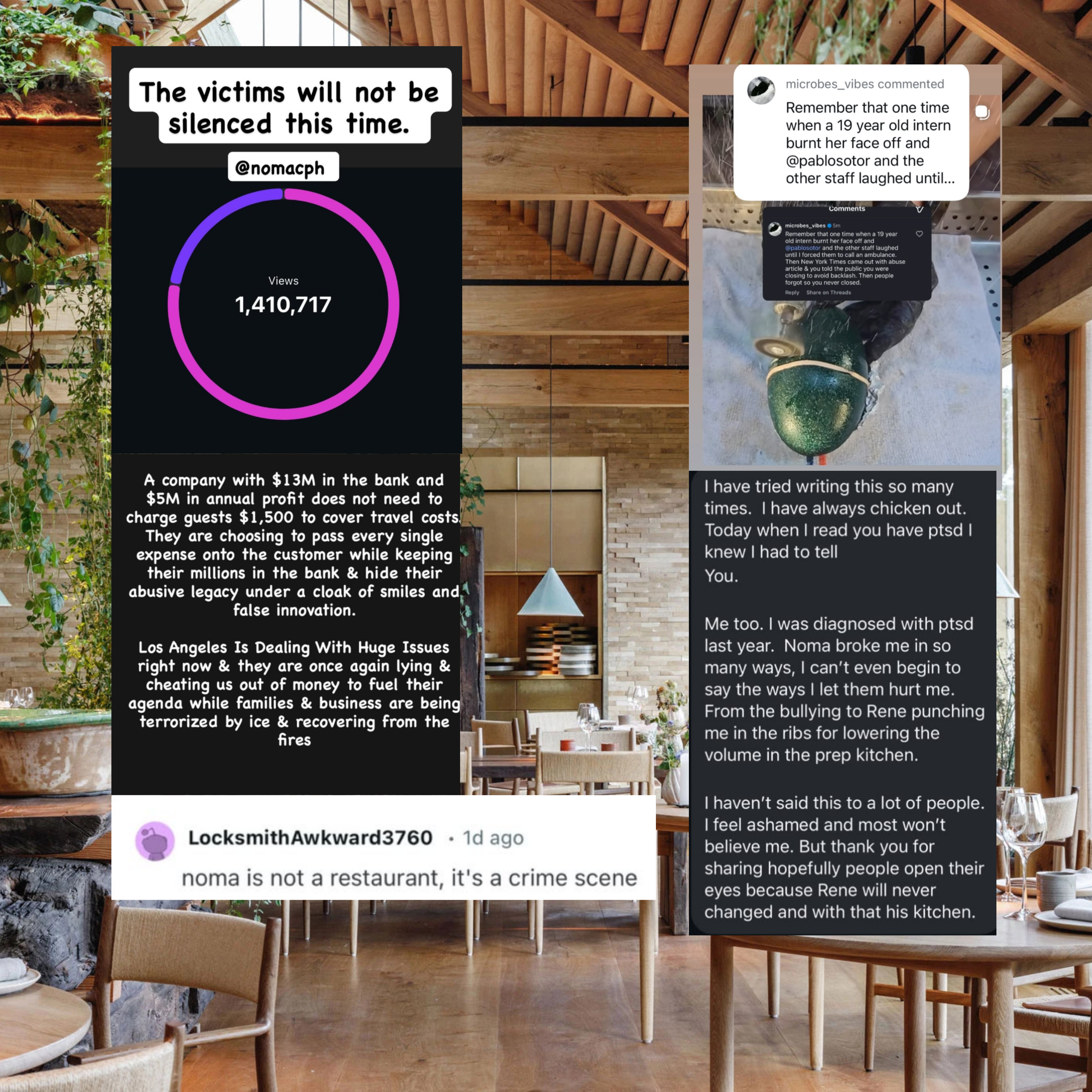 Las denuncias digitales en contra de Noma y la urgencia de romper el pacto en la industria gastronómica